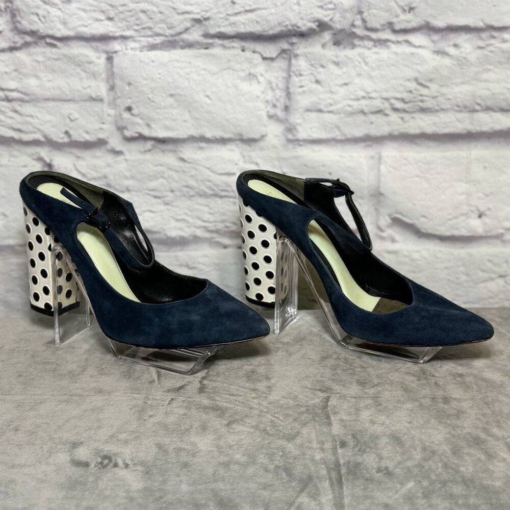 Kenzo Navy Blue Polka Dot Heels
